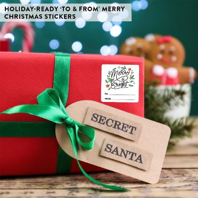 Christmas To/From Stickers Merry/Bright Image 2