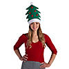 Christmas Tree Hats with Jingle Bells - 12 Pc. Image 1