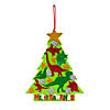 Christmas Tree with Dinosaur Shapes Craft Kit - Makes 12 Image 1