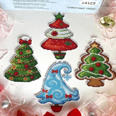 Christmas Trees 141CS Crafting Spark Counted Cross-Stitch Kit Image 1