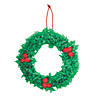 Christmas Wreath Tissue Paper Craft Kit - Makes 12 Image 1
