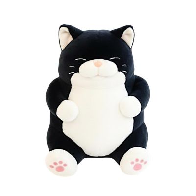 Chubby Meow 12 Inch Plush Pillow  Black Image 1
