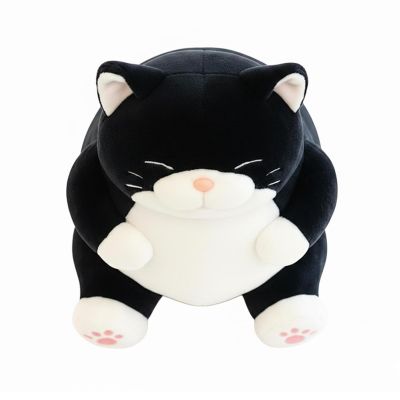 Chubby Meow 12 Inch Plush Pillow  Black Image 3