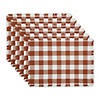 Cinnamon Heavyweight Check Fringed Placemat (Set Of 6) Image 1