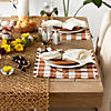 Cinnamon Heavyweight Check Fringed Placemat (Set Of 6) Image 1