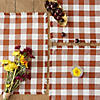 Cinnamon Heavyweight Check Fringed Placemat (Set Of 6) Image 2