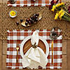 Cinnamon Heavyweight Check Fringed Placemat (Set Of 6) Image 3