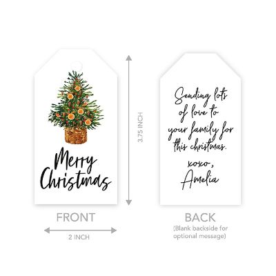 Citrus Christmas Tree To/From Gift Tags Image 1