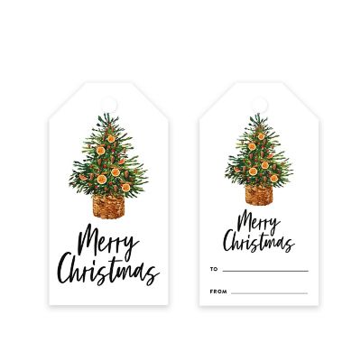 Citrus Christmas Tree To/From Gift Tags Image 3
