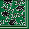 Class of 2024 Green Graduation Cocktail Napkins, 108 ct Image 1