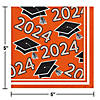 Class of 2024 Orange Graduation Cocktail Napkins, 108 ct Image 1