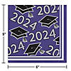 Class of 2024 Purple Graduation Cocktail Napkins, 108 ct Image 1