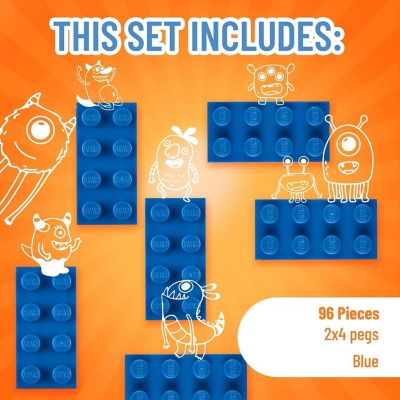 Classic Bricks Starter Kit, Blue, 96 Pieces, 2x4 Studs, 100% Compatible with All Major Brick Brands Image 2