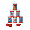 Classic Carnival Icons & Characters Stacked Can Bean Bag Toss Game Image 1
