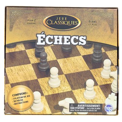 Classic Games Wood Chess Set  Board & 32 Game Pieces Image 1