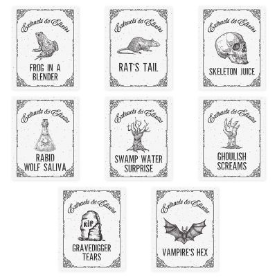 Classic Halloween Labels 5x4in 16pk Image 1