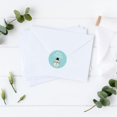 Classic Snowman Christmas Gift Labels Image 1