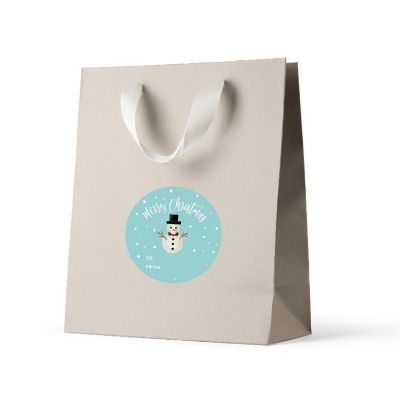 Classic Snowman Christmas To/From Labels Image 2