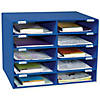 Classroom Keepers Mailbox, 10-Slot, Blue, 16-5/8"H x 21"W x 12-7/8"D Image 1
