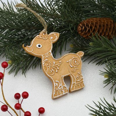 Clay Cookie Reindeer Ornament Image 1