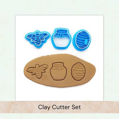 Clay Cutter Set: Bee, Honey Pot and Beehive, 3 pcs Image 2