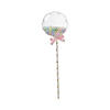Clear Balloon Pom-Pom Cake Toppers - 6 Pc. Image 1