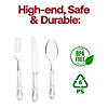 Clear Baroque Disposable Plastic Cutlery Set - (240 Settings) Image 2