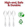 Clear Baroque Disposable Plastic Dinner Spoons - (240 Spoons) Image 3