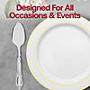 Clear Baroque Disposable Plastic Dinner Spoons - (240 Spoons) Image 4