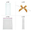 Clear Cellophane Bag Assortment with Gold Bow Kit for 244 Image 1