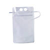 Clear Collapsible Plastic Drink Pouches with Straws - 25 Pc. Image 1