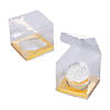 Clear Cupcake Boxes with Gold Base - 12 Pc. Image 1