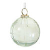 Clear Etched Glass Ball Ornament (Set Of 6) 3"D Image 1