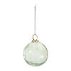 Clear Etched Glass Ball Ornament (Set Of 6) 3"D Image 1