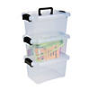 Clear Large Locking Storage Bins with Lids- 3 Pc. Image 1