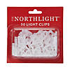 Clear Outdoor Gutter Christmas Light Clips - 50pc Image 1