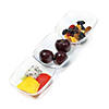 Clear Rectangular 3-Hole Mini Plastic Bowls (100 Bowls) Image 2