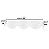 Clear Rectangular 3-Hole Mini Plastic Bowls (100 Bowls) Image 3