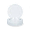 Clear Scalloped Plastic Dinner Plates - 25 Ct. Image 1