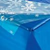 Clear Snowflake Print Plastic Tablecloth Image 1