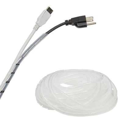 Clear Spiral Cable Wrap for Cables, Expandable Wire Organizer (20 Meters) Image 1