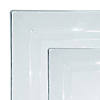 Clear Square Plastic Dinnerware Value Set (40 Dinner Plates + 40 Salad Plates) Image 1