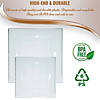 Clear Square Plastic Dinnerware Value Set (40 Dinner Plates + 40 Salad Plates) Image 3