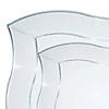 Clear Wave Plastic Dinnerware Value Set (120 Dinner Plates + 120 Salad Plates) Image 1