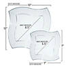 Clear Wave Plastic Dinnerware Value Set (120 Dinner Plates + 120 Salad Plates) Image 2