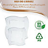 Clear Wave Plastic Dinnerware Value Set (120 Dinner Plates + 120 Salad Plates) Image 3