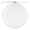 Clear with Gold Rim Round Lotus Plastic Dinnerware Value Set - (20 Settings) Image 2