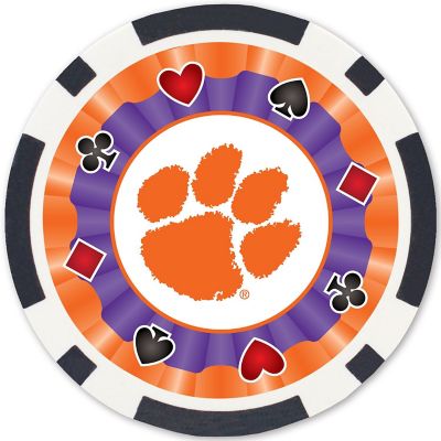 Clemson Tigers 100 Piece Poker Chips Image 2