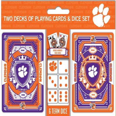 Clemson Tigers - 2-Pack Playing Cards &amp; Dice Set Image 1