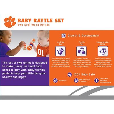 Clemson Tigers - Baby Rattles 2-Pack Image 3